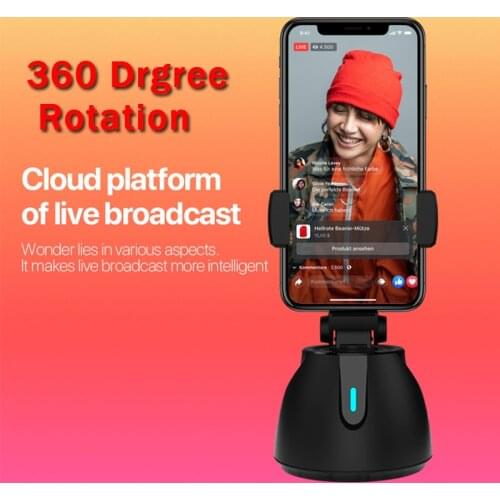 360 Degree Rotation Smart Selfie Stick Auto Face Object Tracking Camera Tripod Holder Smart Shooting Mobile Phone Mount For Vlog