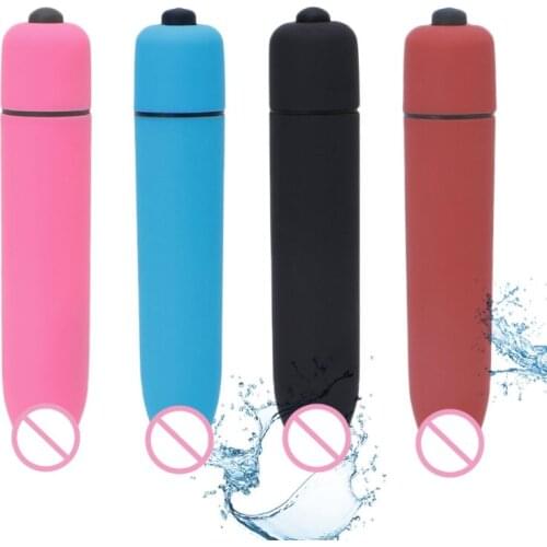 Waterproof Powerful Bullet Shape Vibrating Massager Female Adult Sex Toy For Women / Couples Flirting Sex Products