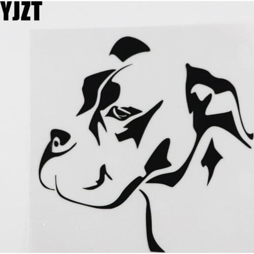 YJZT 13.2CMX13.2CM Waterproof Bulldog Dog Animals Pets Vinyl Car Sticker Black/Silver 8A-0025