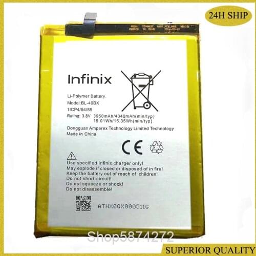 High Quality 4000mAh BL-40BX battery for Infinix Note 2 X600 BL-40BX mobile phone Battery