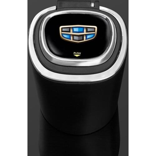 High-end car ashtray with LED light with car logo air outlet for For geely emgrand gt gc9 gc6 ec718 ec7 ec8 ck emgrand GS GL