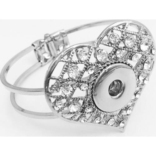 LOVE Snap Button Bracelet Charm Bangles Free Shipping XH2731 (fit 18mm 20mm Snaps) BOBOSGIRL
