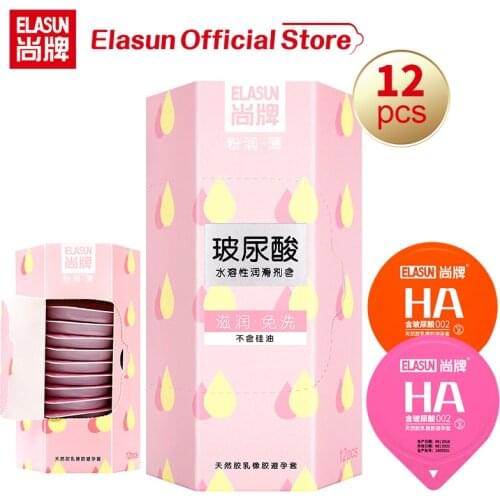 Elasun Condoms 12pcs Unique Products Intimate Goods Easy Open Design Condom For Sex Water Soluble Lubricant Penis Toys For Men