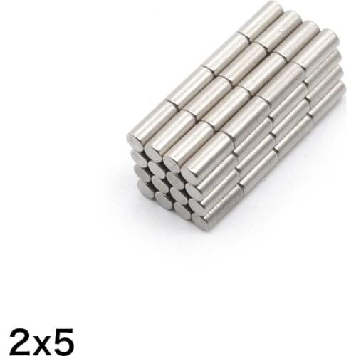 100~2000pcs 2x5 mm Powerful Magnets Disc 2mm x 5mm Permanent Small Round Magnet 2x5mm Thin Neodymium Magnet Strong 2*5 mm 2*5mm