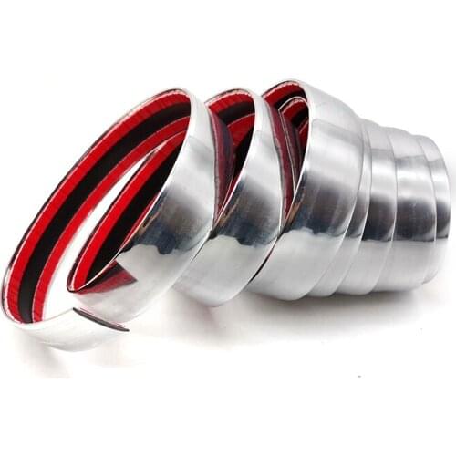 2.5M Silver Car Bumper Moulding Trim Strip Door Edge Lip Guard Protector Chrome