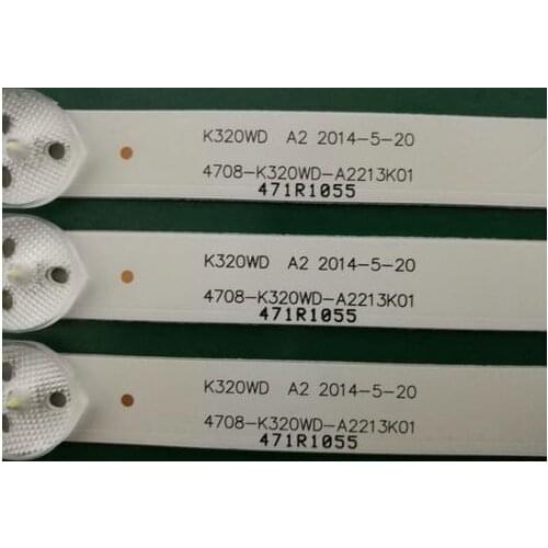 3 Pieces/lot LE32D59 32PFL3045 New LED strip K320WD 4708-K320WD-A2213K01 A4213K01 471R1055 471R1P53 8 LEDs 618mm