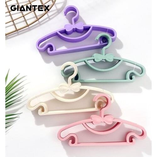5/10/20 Pieces Children Hanger Rack Portable Windproof Plastic Display Hanger Children Hanger Baby Clothes Organizer