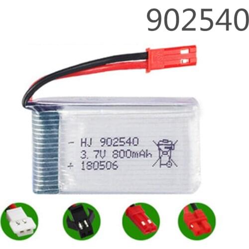 2pcs MJX R/C X400 X500 X300C X800 1315 HJ818 HJ819 3.7V 800mAh 25c Lipo Battery 902540 RC Quadcopter Part 3.7 v battery