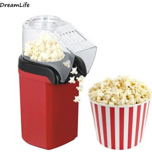 Electric Corn Popcorn Maker Household Automatic Mini Air Popcorn Making Machine DIY Corn Popper Children Xmas Gift 1200W 220V