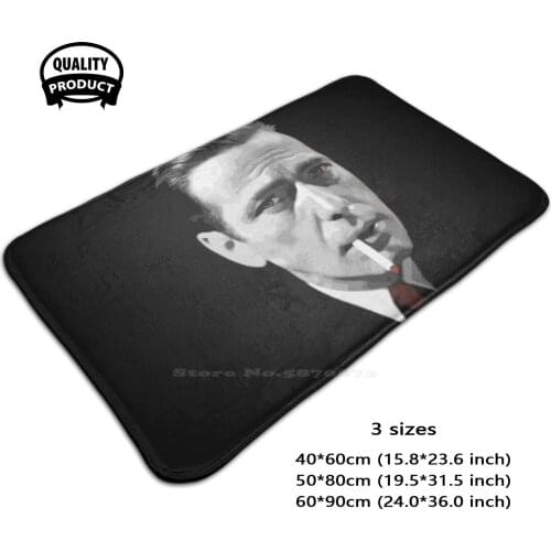 Bogart - Looking At You Kid Door Mat Foot Pad Home Rug Madjack Humphrey Film Movies Forties 40S Casablanca Rick Maltese Falcon