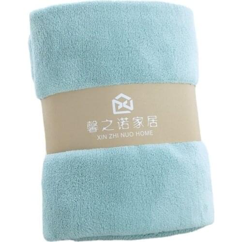 Simple Coral Fleece Bath Towel Absorbent Quick-Drying Washable Beach Hotel Blanket Home Textile