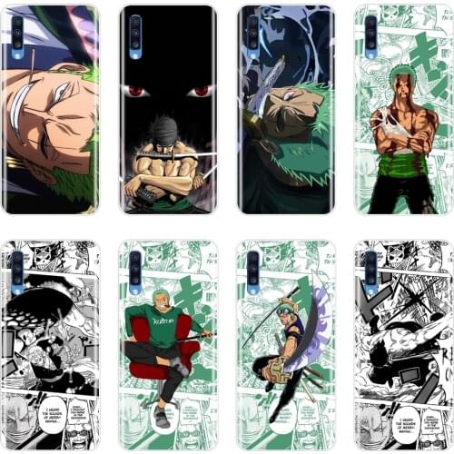 Phone Case For Samsung Galaxy A10 A20 A30 A40 Roronoa Zoro One Piece Silicone Back Cover For Samsung Galaxy A80 A70 A60 A50 Case