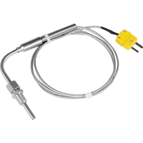 1300°C K type EGT Motor Exhaust Gas Temperature Sensor Stainless Steel Probe Thermocouple Tube Thread 1/8’' NPT Elbow Male Plugs