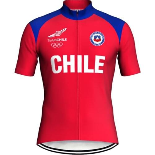 Chile Short Sleeve Cycling Jersey Bicycle MTB Bike Clothing Downhill Shirt Team Pro Crossmax Road Ride Mountain Tight Top