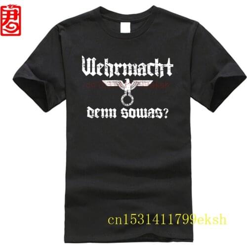 T-Shirts 2020 Brand Clothes Slim Fit Printing Fashion T-Shirt Men Clothing T-Shirt Wehrmacht Denn Sowas T Shirts For Men