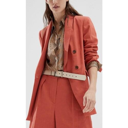 Suit Shorts Suit 2021 New Fashion Solid Color Linen Ladies Casual Fashion Two-piece Suit
