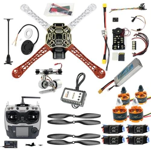 DIY RC FPV Drone Kit 4-axis Quadcopter with F450 Frame PIXHAWK PXI PX4 Flight Control 920KV Motor GPS AT9S Transmitter Receiver