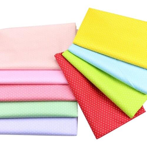 Small Polka Dots Kids Twill Cotton Fabric,Patchwork Cloth for DIY Sewing Quilting Fat Quarters Material