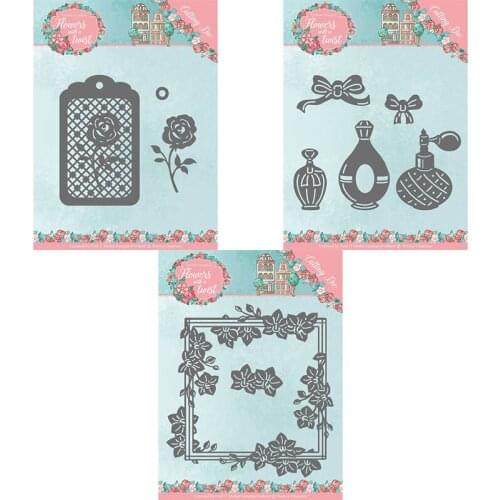 Mmao Crafts Metal Steel Cutting Dies New Flower tag frame kettle Stencil For DIY Scrapbooking Paper/photo Cards Embossing Dies