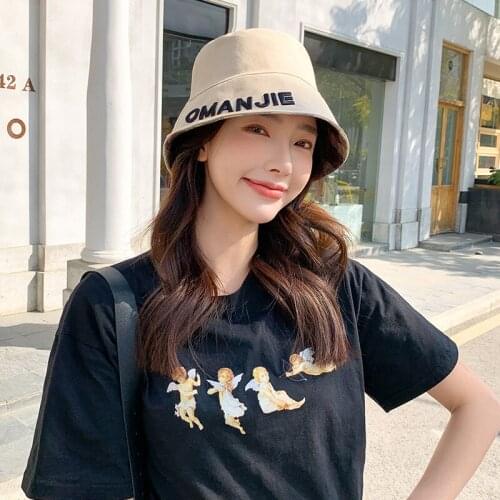 Womens Letter Embroidery Bucket Hats For Men Bob Summer Double-Sided Panama Caps Winter Streetwear Sun Fishing Fisherman Hats