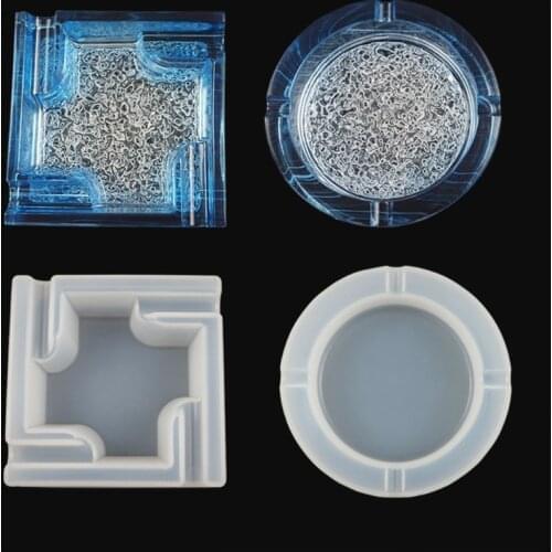 Water Wave Ripple Cigar Ashtray Resin Mold Ashtray Sea Air Bubble Unbreakable Resin Casting Molds Home Decor Art Crafts