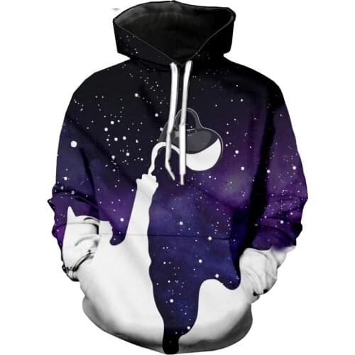 PLstar Cosmos 2018 Hot Fashion Men/Women 3D Sweatshirts Print Milk Space Galaxy Hooded Hoodies Unisex Tops