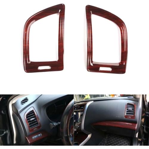 Car Dashboard Side Air Outlet Vent Frame Stickers For Nissan Altima Tenna 2013 2014 2015 2016 2017 2018 Car Styling 2Pcs/set New