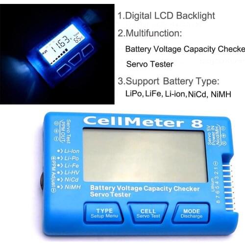 CellMeter 8 AOK 8S Digital Display Power LED Backlight Steering Engine Tester