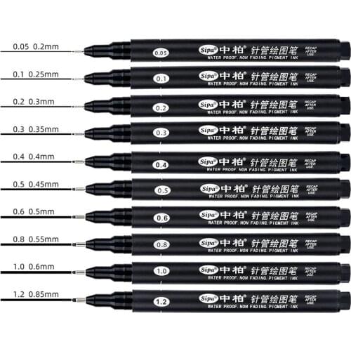 Needle Pen Gundam Military Civil Manual Model Painting And Coloring Hand Drawn Line Drawing Pen Sketch Graph Marker