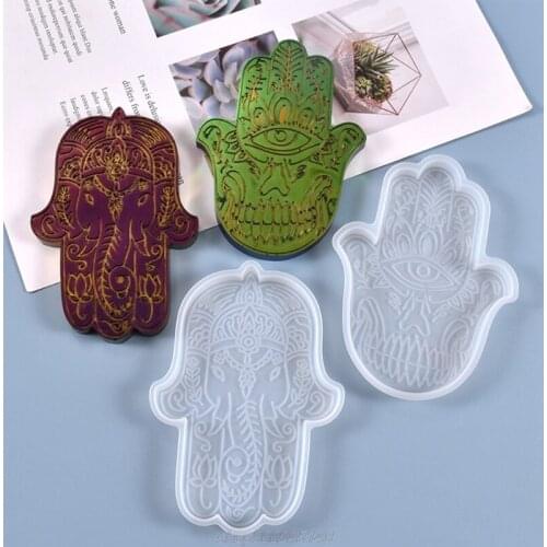 DIY Crafts Decorations Jewelry Making Tool Crystal Epoxy Resin Mold Cool Hand of Fatima Ornaments Casting J12 21 Dropshipping