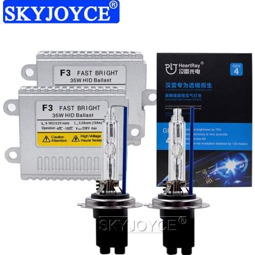SKYJOYCE 4th Generation 35W HeartRay HID Xenon Lamp Kit H1 H7 H8 H11 9005 9006 D2H 4300K 5500K 6500K AC Ballast Bulb Xenon Kit