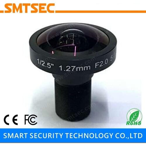 SL-RY127F20 HD 5.0 MP Megapixels 1/2.5" M12X0.5 F2.0 1.27mm CCTV Fisheye Lens for CCTV Video Security Camera