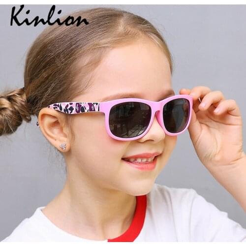 Retro Kids Polarized Sunglasses Boys Girls Silicone Square Children Big Frame Sun Glasses Goggle Uv Protect Infant Oculos Gafas