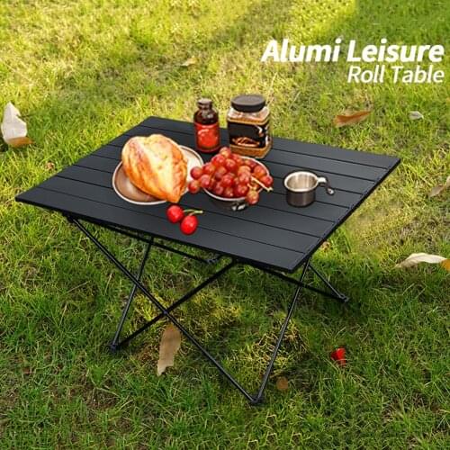 Outdoor Camping Table Mini Portable Foldable Aluminium Hiking Picnic Desk For Camping Beach Backyard Barbecue Party Fishing Desk
