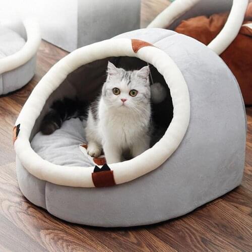 Dog Bed House Four Seasons Universal Enclosed House Small Dog Teddy Removable Bed Cat House Winter Warm Cats Beds Pet Supplies