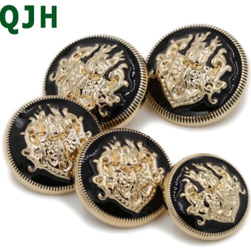 10pcs / lot brand British style high-grade electroplated metal button coat jacket buckle gold-plated sewing handle button
