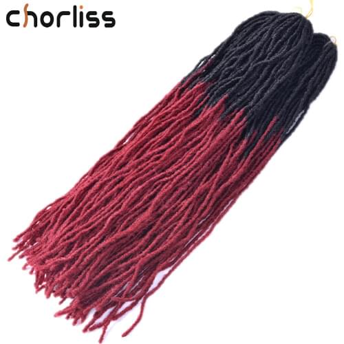 18Inch Synthetic Dreadlocks Sister Locs Extensions Brown Blonde Red Black Faux Locs Crochet Braids Hair For Black Women And Men