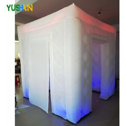 2.5m Diamond photo booth wedding backdrop With 2 removable door & LED strips Lights Cabin Tent stand For Event Party decoration