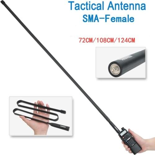 2020 Cs Tactische Antenne Sma-Female Dual Band Vhf Uhf 144/430Mhz Opvouwbaar Voor Walkie Talkie Baofeng UV-5R UV-82 UV5R