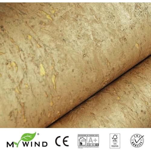 2019 MY WIND 14k GOLD Cork Wallpapers Luxury 100% Natural Material Safety Innocuity 3d Wallpaper In Roll Home Decor Luxurious