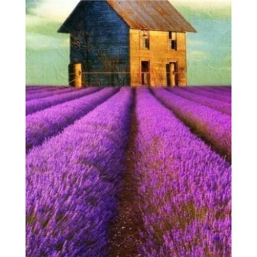 5D DIY Diamond Painting Lavender Sketch Cross Stitch Kit Embroidery Mosaic Square Round Diamond Picture Home Decor Gift WG2337