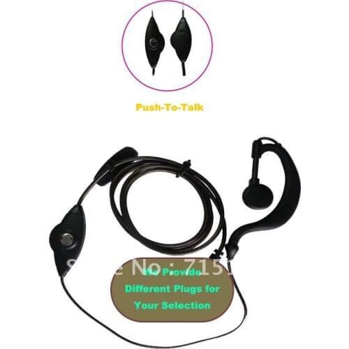 Freeship Motorcycle helmet for Walkie Talkie Earpiece Earhook Earphone Headphone with PTT (Different Plugs for Selection)