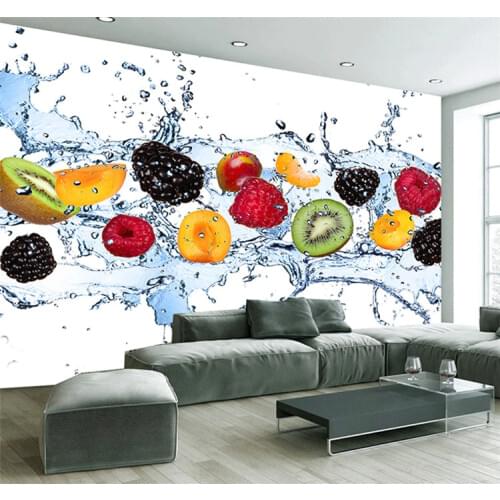 Custom Wall Painting Fresh Fruit Photo Wallpaper Restaurant Living Room Kitchen Background Wall Mural Non-woven Wallpaper Modern