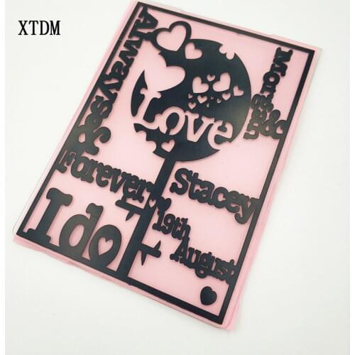 HOT plastic Love template craft card making paper card album wedding decoration scrapbooking Emobossing folder