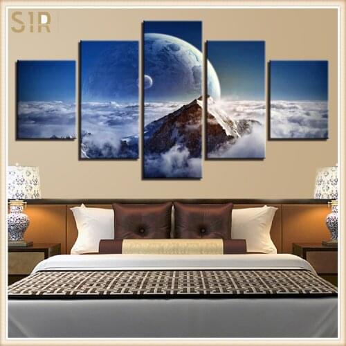 Beautiful Scenery HD Printed 5 Piece Canvas Art Scenery Painting Wall Pictures for Living Room Home Decor Anime Poster Wall Art