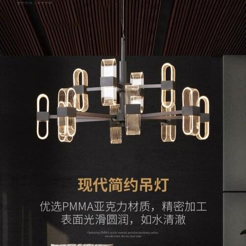 Creative living room chandeliers post modern minimalist designer personality bedroom light luxury model room lamps