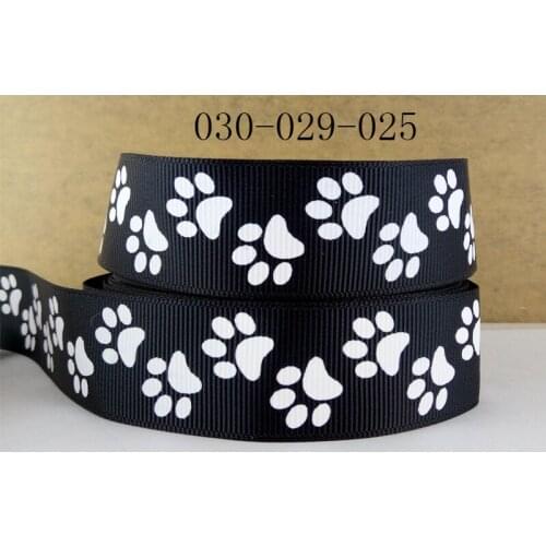 Ribbons paw printed ribbon 1" 25 mm 50 yard 030-029-025