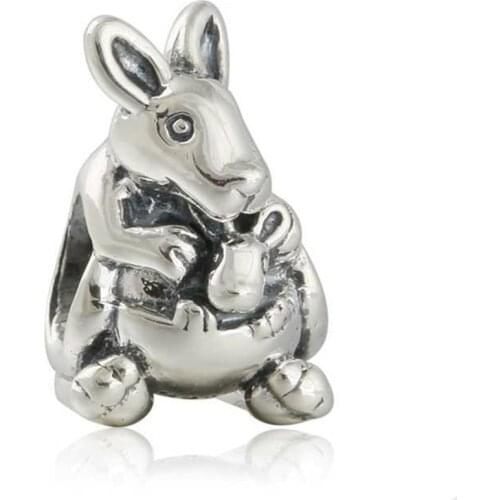 Summer Collection Authentic 925 Sterling Silver beads Kangaroo Charm animal charms Fit Original Pandora Charms Bracelet