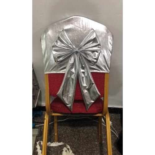 Marious 100pcs metallic chair butterfly knot Chair Covers Sash For Wedding & Banquet chair decoration free shipping