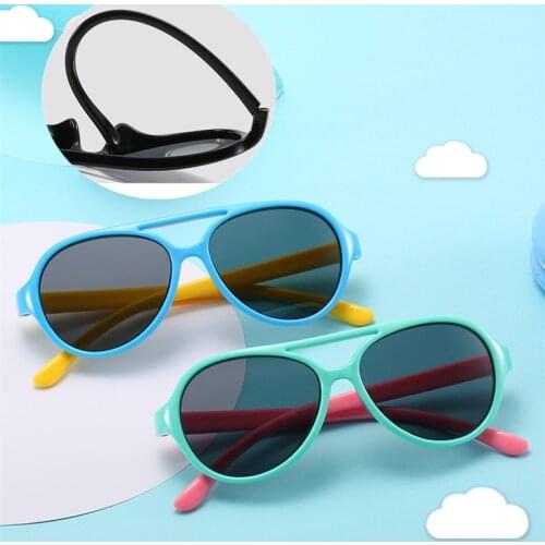 Cute Children Polarized Sunglasses Silicone Safety Kids Sun Glasses Girls Boys Baby Glasses UV400 Eyewear Gafas de sol